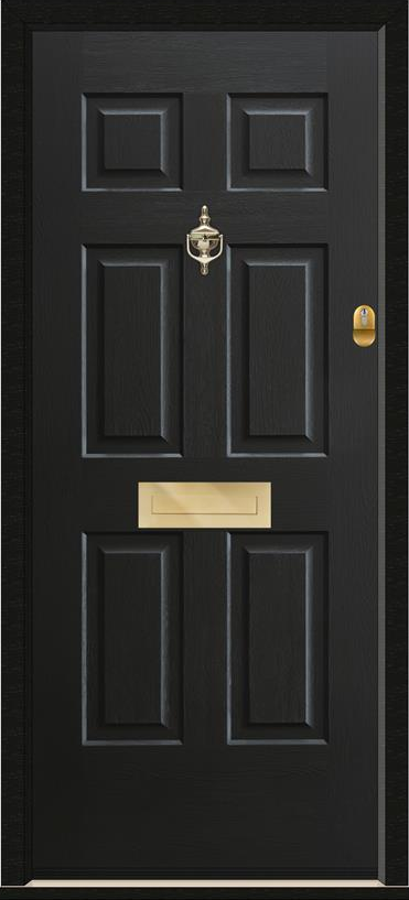 Rockdoor Ultimate - Colonial 6 Panel Composite Door Set
